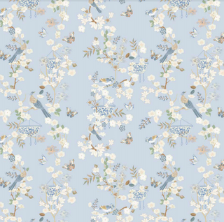 Pale Blue Chinoiserie Gift Wrap | Elegant Decorative Wrapping Paper