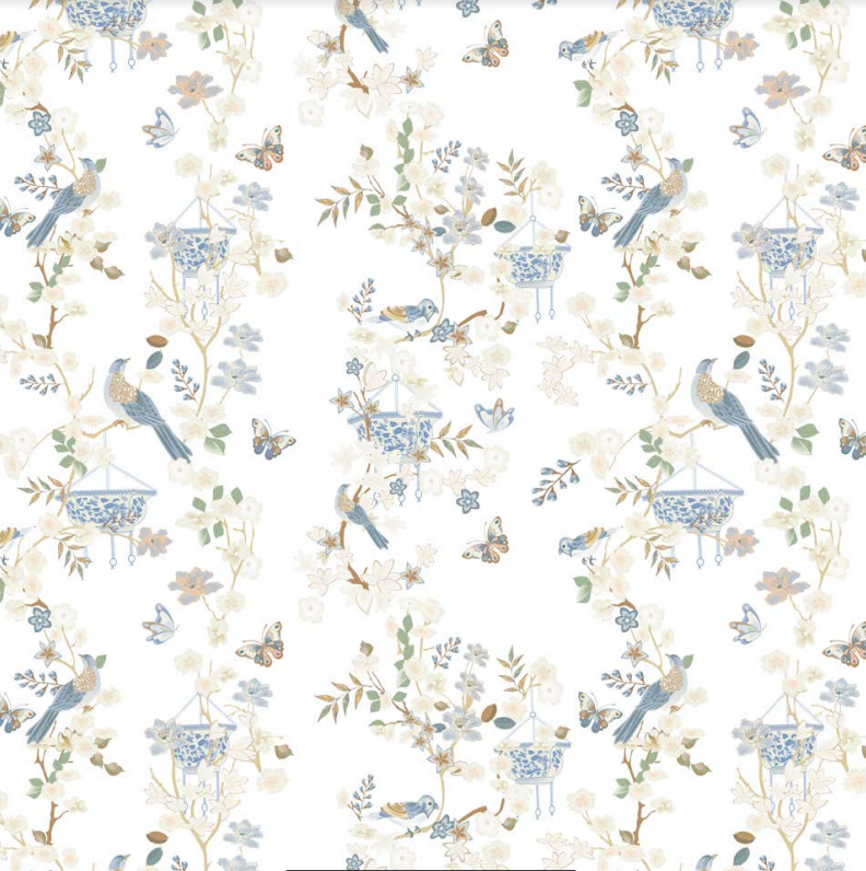 Ivory Chinoiserie Gift Wrap | Elegant Decorative Wrapping Paper