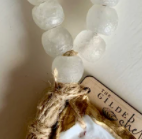 Splash Nude Beach Napkin Ring Set of 8 with Rose Gold Sea Glass & 18K Gold Oyster