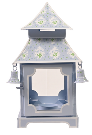 Lavender & Tulip Pagoda Lantern (3 Sizes) | Chinoiserie Accent