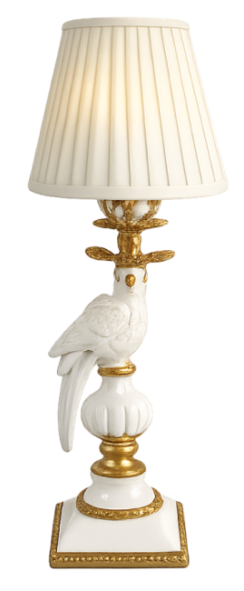 White & Gold Bird Rechargeable Lamp