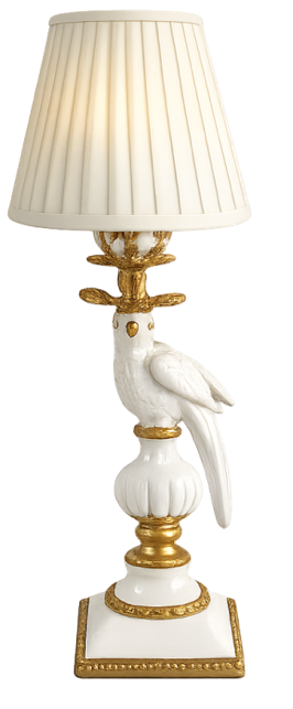 White & Gold Bird Rechargeable Lamp