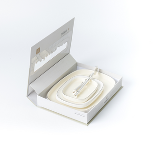 Mirral - 3 Tier Plate - White & Silver