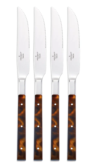 Hampton Forge Tortoise Steak Knives, Set of 4, stainless steel