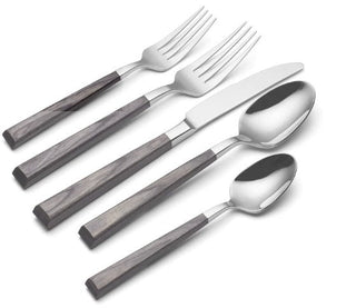 Oneida Coronado Charcoal 5-Piece Place Setting, 18/0 stainless steel