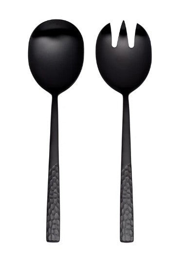 Oneida Mezze Midnight 2-Piece Salad Servers, 18/0 stainless steel