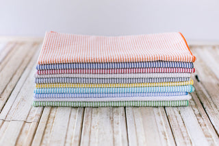 Elegant Seersucker Napkins Set – 8-Piece Vibrant Cotton Blend Collection