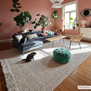 Senneterre Bleached Jute Rug – Natural Handwoven Eco-Friendly Carpet