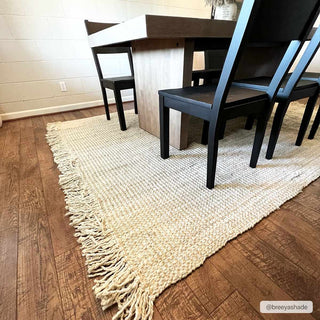 Senneterre Bleached Jute Rug – Natural Handwoven Eco-Friendly Carpet