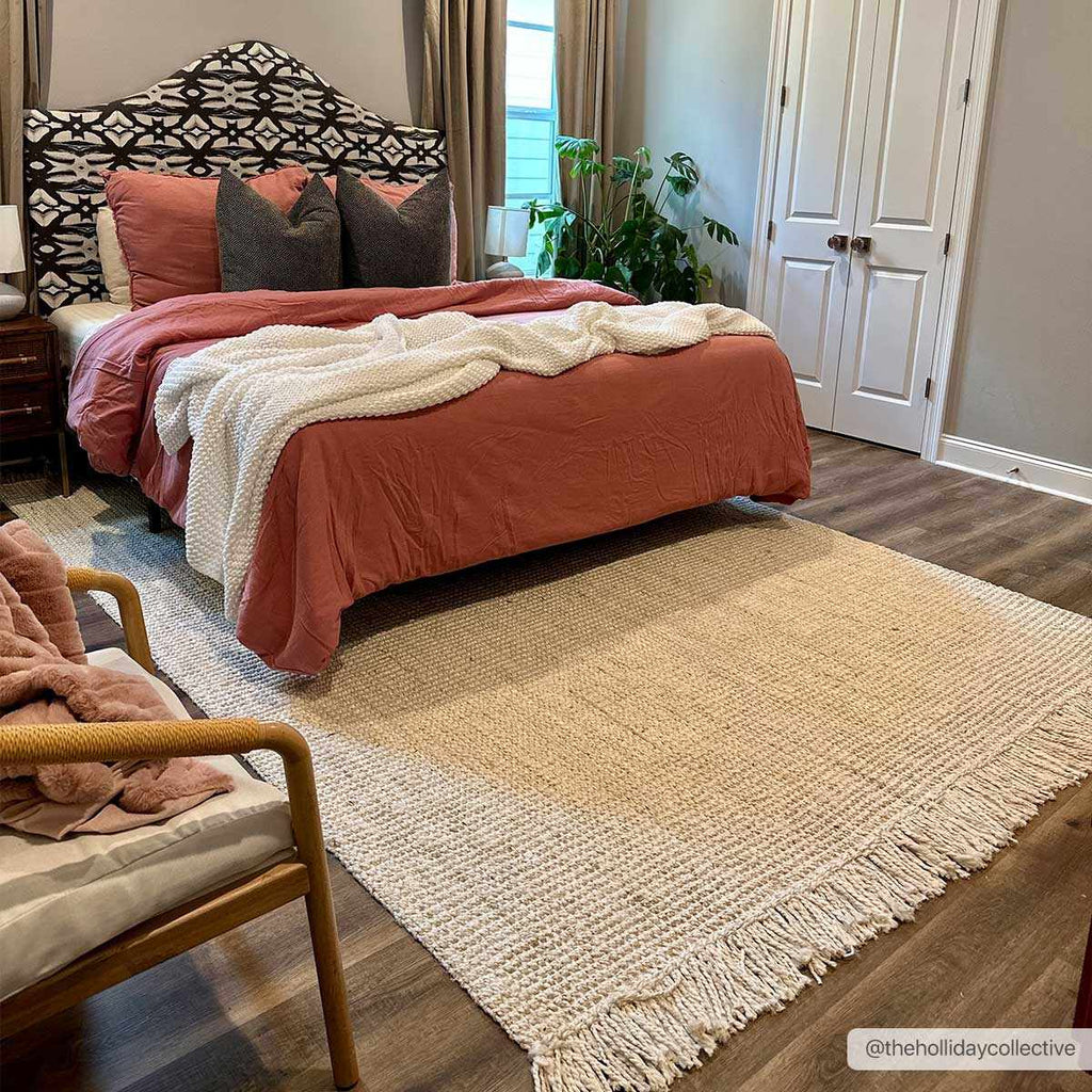 Senneterre Bleached Jute Rug – Natural Handwoven Eco-Friendly Carpet