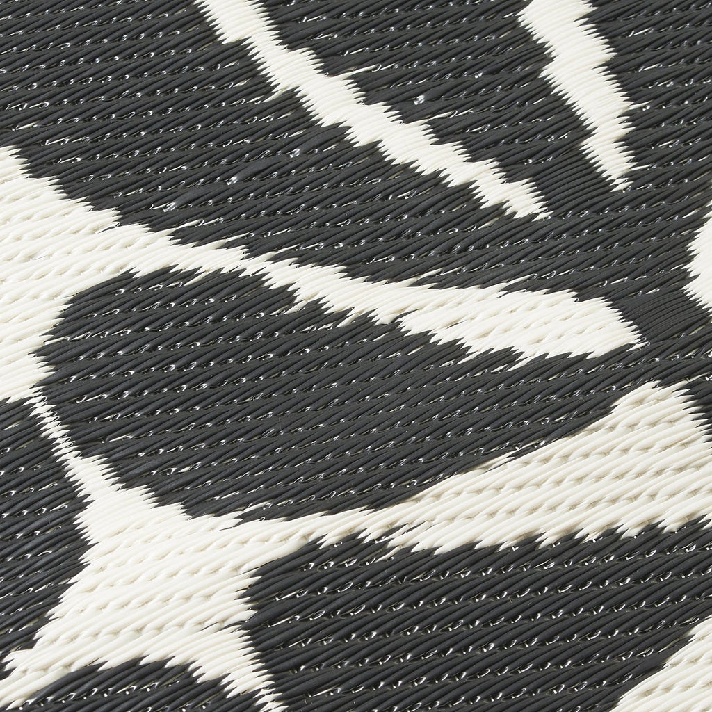 Serowe Black & White Reversible Outdoor Patio Rug