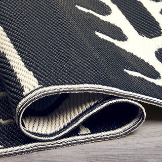 Serowe Black & White Reversible Outdoor Patio Rug