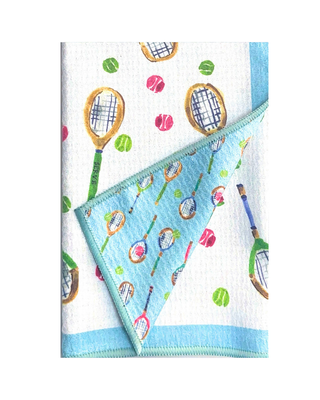 Elegant Serve It Up Double-Sided Tea Towel