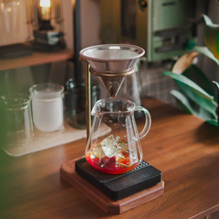 Glass Pour-Over Coffee Range Server with Lid – 20 oz or 27 oz