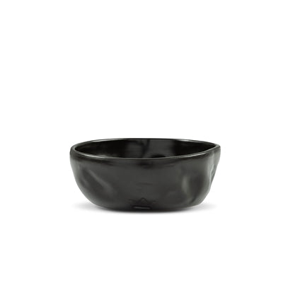 Dented Ceramic Bowls – Set of 2 in Black Matte, White Gloss, or Platinum Glaze | Medium or Large