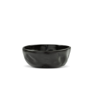 Dented Ceramic Bowls – Set of 2 in Black Matte, White Gloss, or Platinum Glaze | Medium or Large