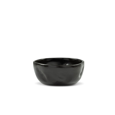 Dented Ceramic Bowls – Set of 2 in Black Matte, White Gloss, or Platinum Glaze | Medium or Large