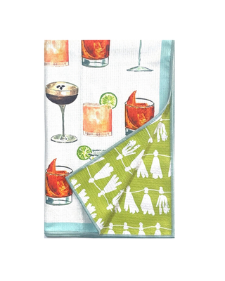 Shaken, Not Stirred Double-Sided Art Tea Towel