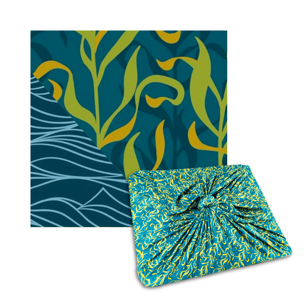 Large Reusable Cloth Furoshiki Gift Wrap | Kelp & Waves