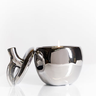 Silver Malus Apple Candle – Fruity Apple Scented Candle in Silver Design