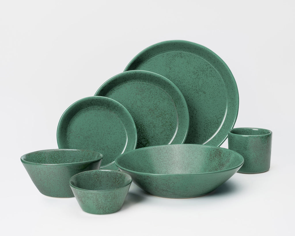 HAAND Skali Coupe 7-Piece Dinner Setting – Handcrafted Porcelain Dinnerware Set