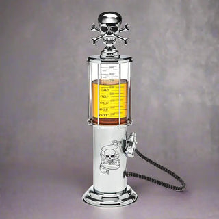 Skull Gas Pump Liquor Dispenser | 30oz Acrylic Halloween Barware