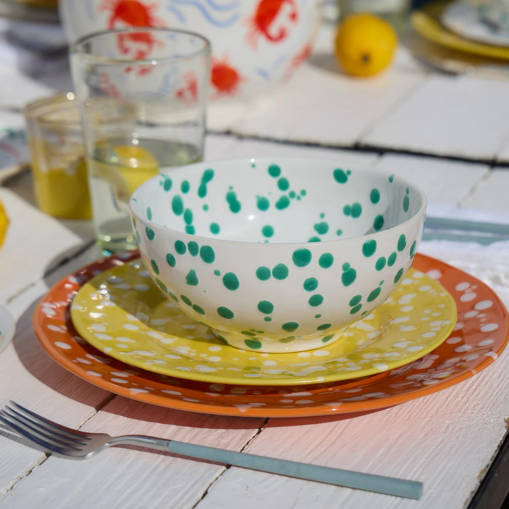 Costa Nova Rafaela Soup/ Cereal Bowl -Chamomile/ Cornflower Blue/ Sage Green/ Tangerine Fine Stoneware