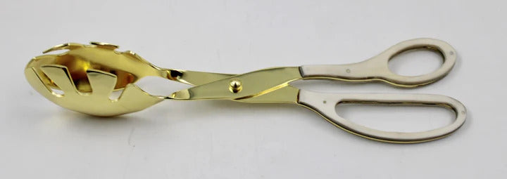 Stainless Steel Gold Serving Scissors Tongs