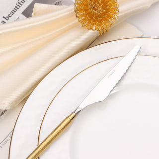 20 pc flatware set with Half Textured Handle