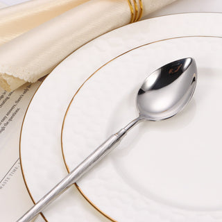 20 pc flatware set with Half Textured Handle