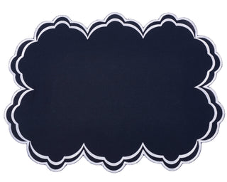 Savannah Navy & White Placemat & Napkin Set