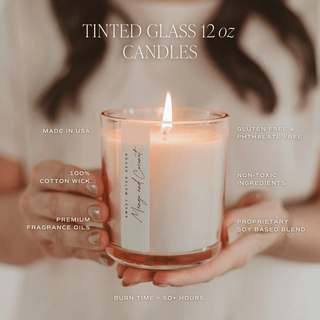 All Over Hearts Soy Candle - Tinted Glass Jar - 12 oz
