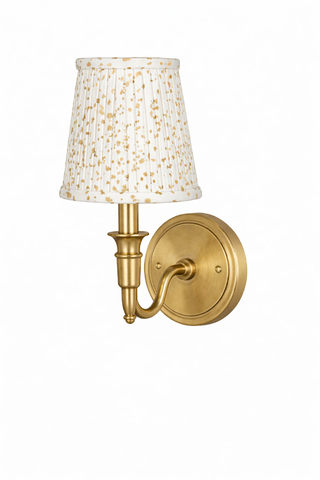Tan Dot Sconce Shade | Classic Pleated Clip-On Lamp Shade