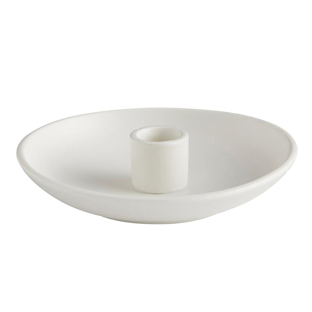 White Ceramic Candleholder Collection – Set of 2 | Modern, Abstract & Minimalist Designs