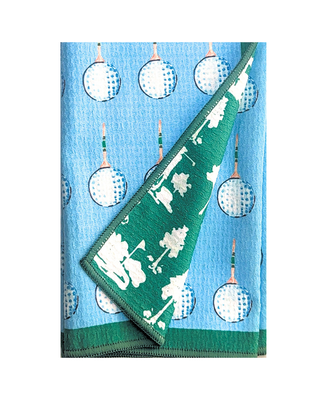 Tee Time Double-Sided Art Tea Towel