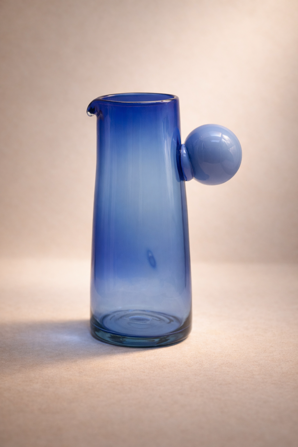 Tepezala Cobalt Blue Recycled Glass Pitcher