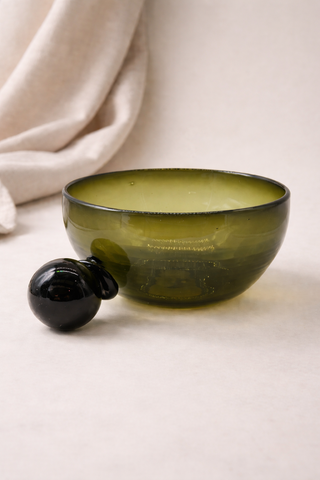 Tezon Forest Green Recycled Glass Bowl