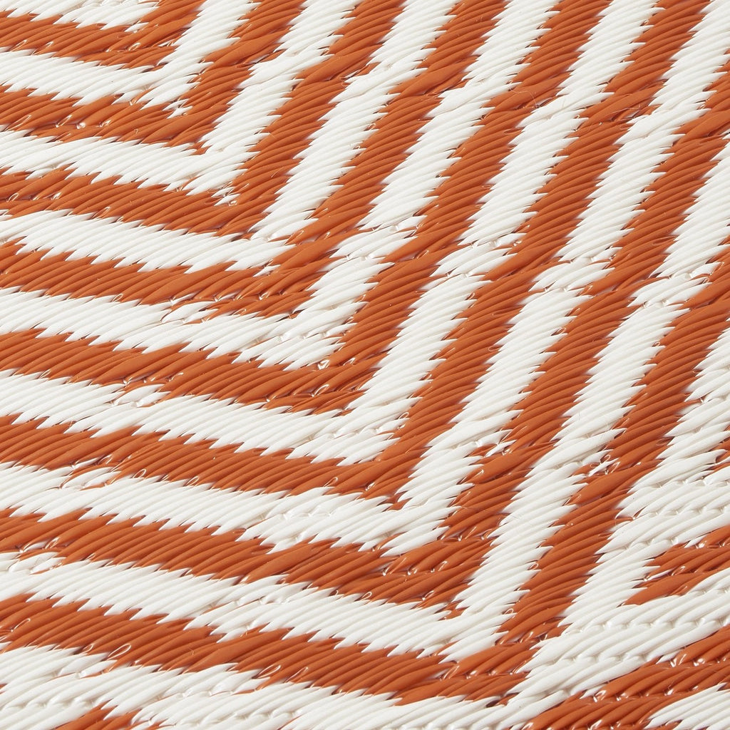 Tokyo Burnt Orange Reversible Outdoor Patio Rug