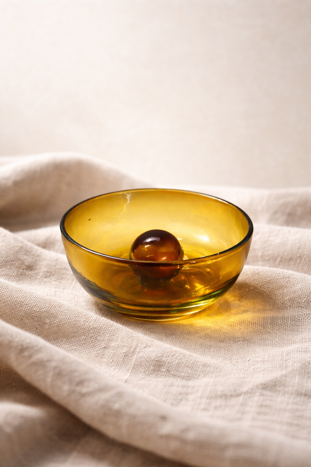 Tres Palos Amber Recycled Glass Bowl