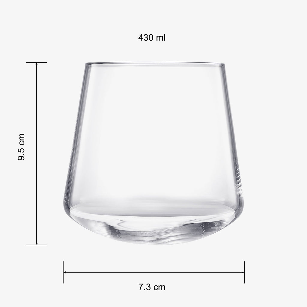 Rolling Un-Spillable Stemless Spinning Aerating Wine Glasses | Set of 2 | Spill-Proof Aerating Wine Glass, No Stem Tilted Glassware for Whiskey, Champagne, Cocktail, Water, Gift For Her, Him 13.5OZ