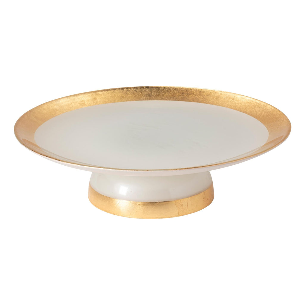 COSTA NOVA Camilla Glass Band Footed Plate – Elegant Glassware for Stylish Table Settings