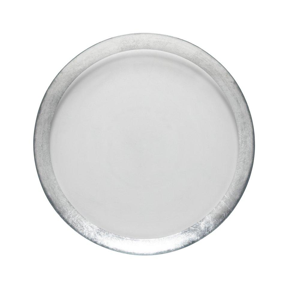 COSTA NOVA Camilla Glass Band Charger Plate – Sophisticated Serving Plate for Modern Dining