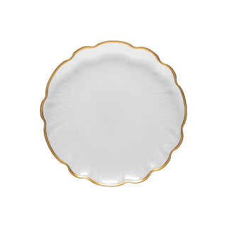 COSTA NOVA Francesca Glass Rimmed Dinner Plate – Elegant Tableware for Modern Dining
