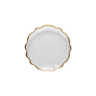 COSTA NOVA Francesca Glass Rimmed Salad Plate – Stylish Glass Plate for Everyday Meals