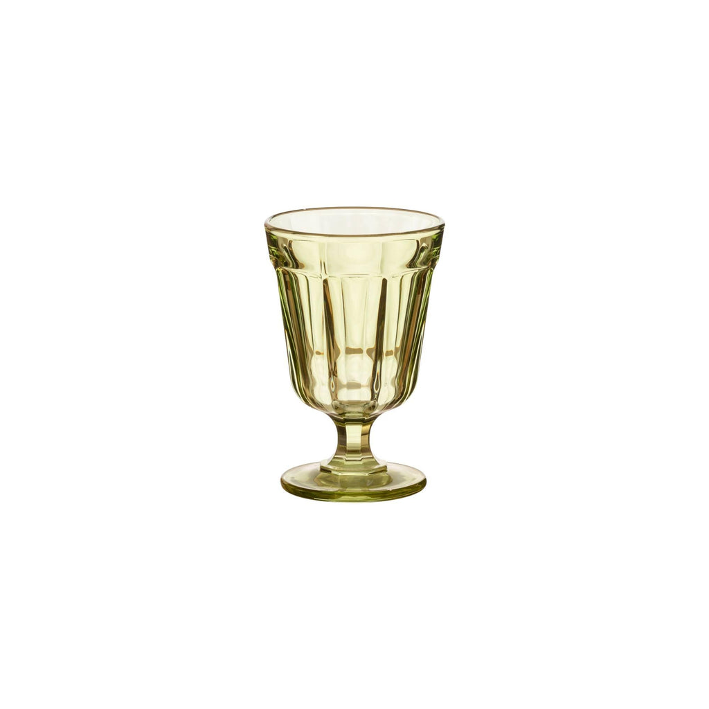 COSTA NOVA Gomos Water Glass, Bottle Green / Blush – Contemporary Colored Glass for Chic Dining