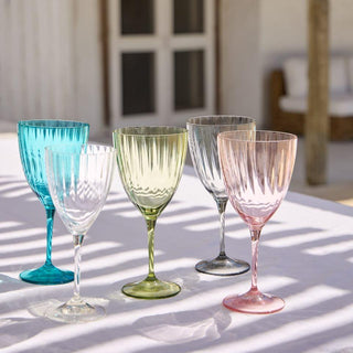 COSTA NOVA Sensa Water Glass, Bottle Green / Pink Magnolia / Smoked Grey / Turquoise – Elegant Colored Glass for Modern Dining
