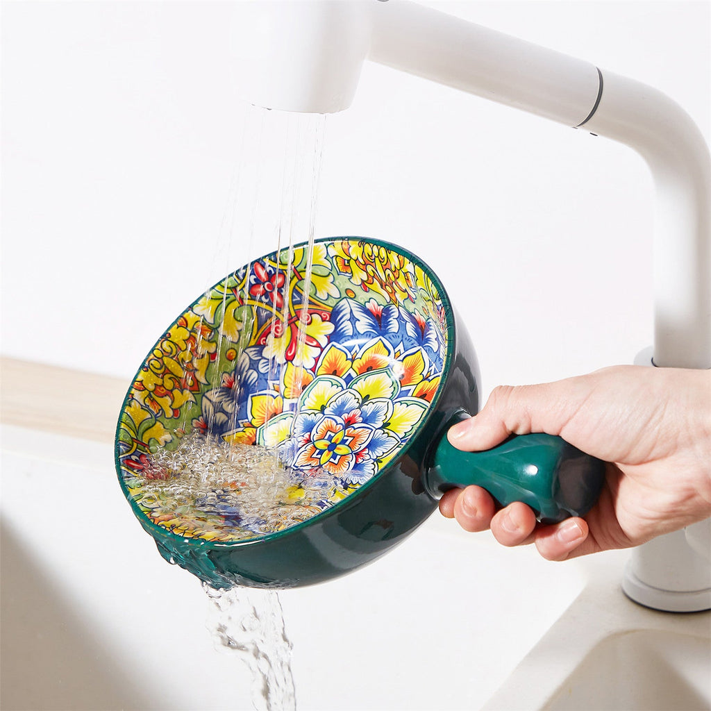 Simi Soup Bowls with Handles Set of 4 – 23oz Bohemian Porcelain Bowls