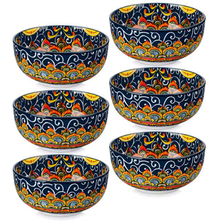 Simi 28oz Double-Sided Porcelain Bowls – Set of 6
