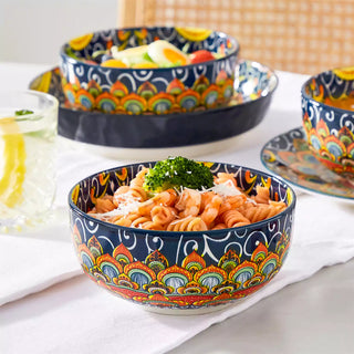 Simi 28oz Double-Sided Porcelain Bowls – Set of 6