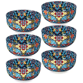 Simi 28oz Double-Sided Porcelain Bowls – Set of 6